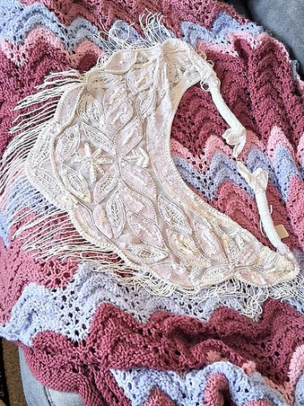 Vintage Beaded Collar/shawl